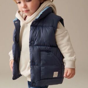 NEXT Navy Puffer Vest with Pockets 9-12 months